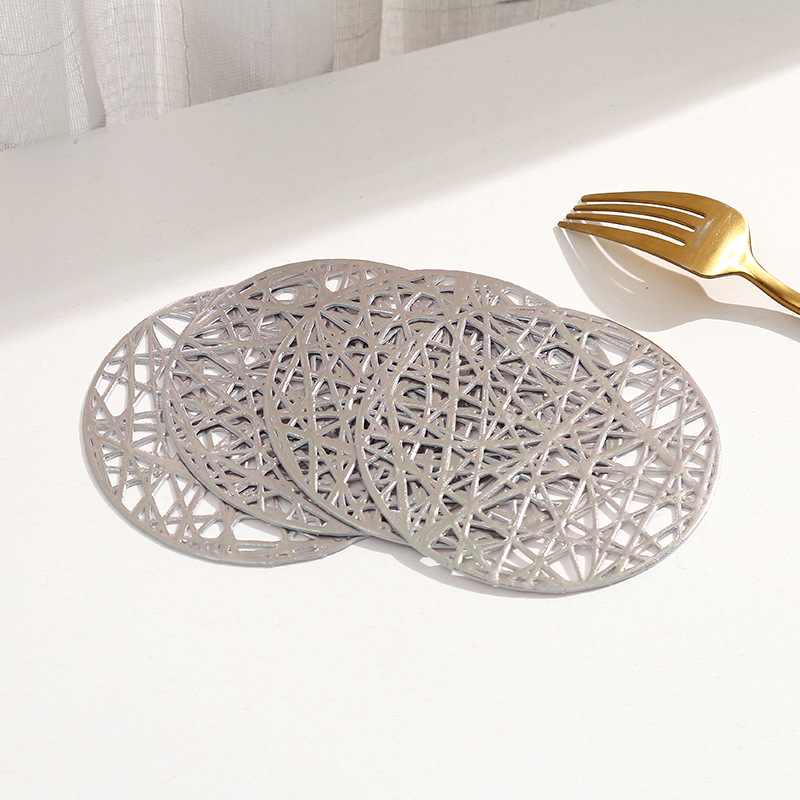 10CM redondo PVC antideslizante posavasos tapete de mesa tapete de aislamiento térmico tapete de lavabo antiescaldado tapete de botella tapete de tazón tapete de mesa tapete de mesa