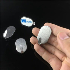 ステンレス鋼の小さなミニ粘着フックキッチンとバスルーム用強力な粘着フック壁掛けパンチフリードアバック吊り下げ小さなフック