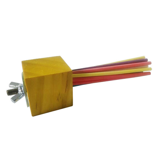 Bird Toy Parrot Wooden Toy Rainbow Paper Stick Molar Bite Vent Toy Swing Station Stick Station Stick Stand