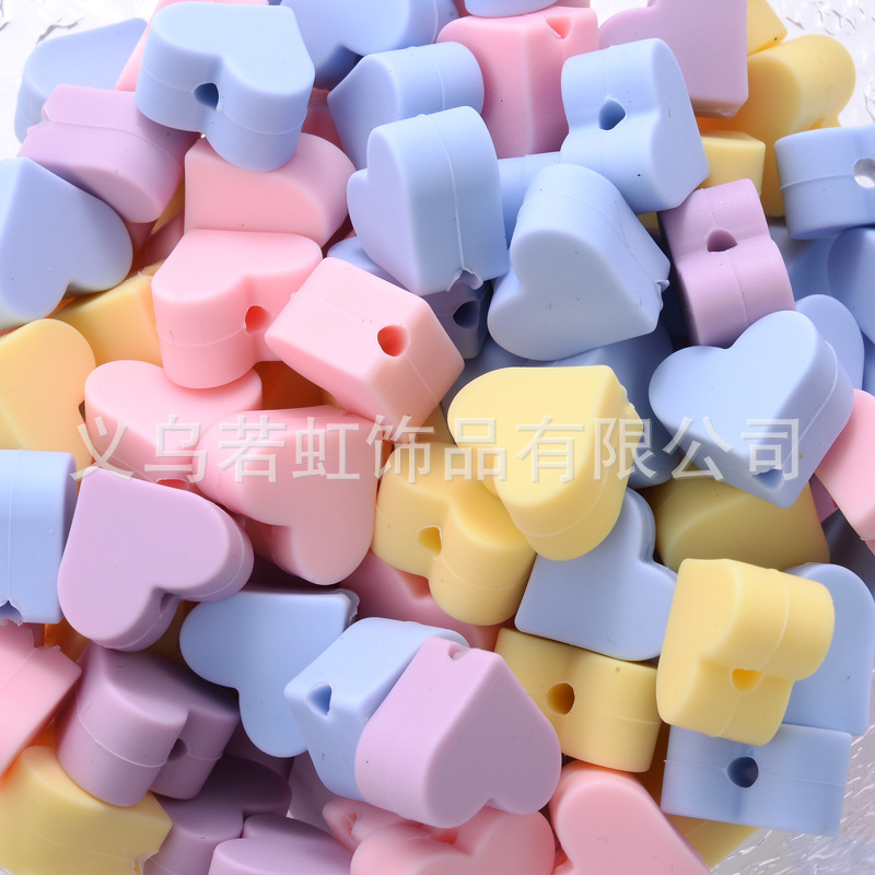 Baby Silicone Beaded Mini Small Love Jewelry diy Scattered Beads Silicone Baby Bite Accessories