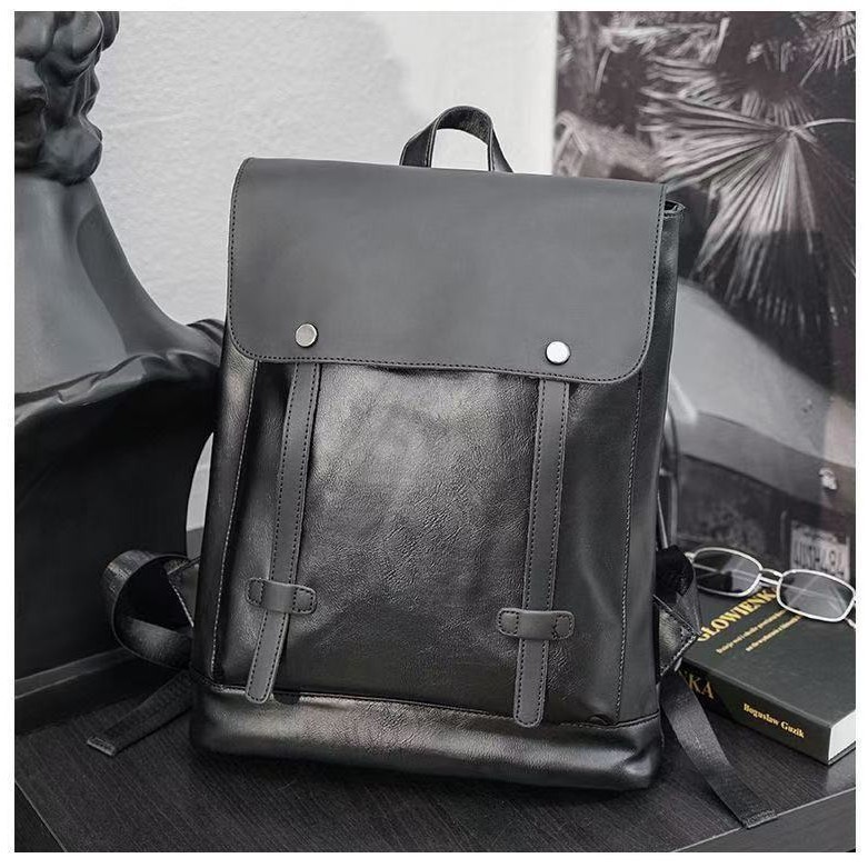Cross-Border Korean Style Trendy Retro School Bag Backpack Men's Large Capacity Casual Fashion College Style Computer Backpack