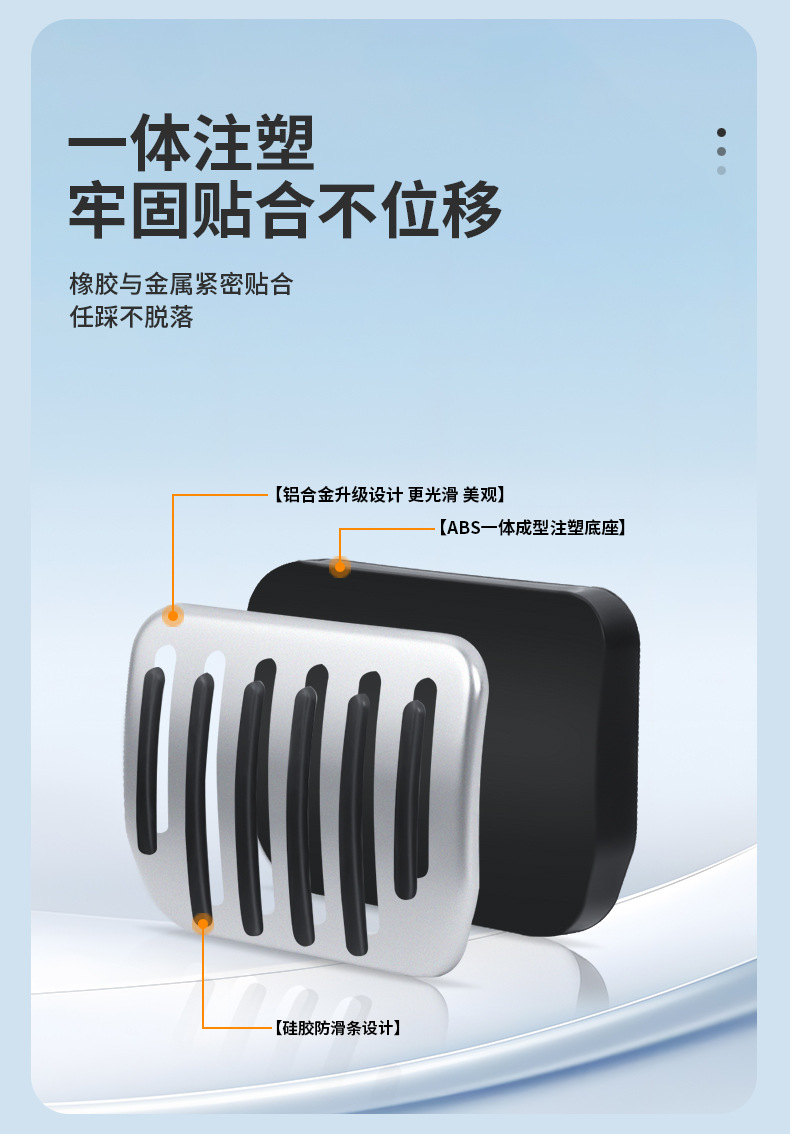 Suitable for the New Model Y/3/Yl Accelerator Pedal, Brake Pedal, Tesla Metal Accelerator Pedal, Foot Pedal Clip
