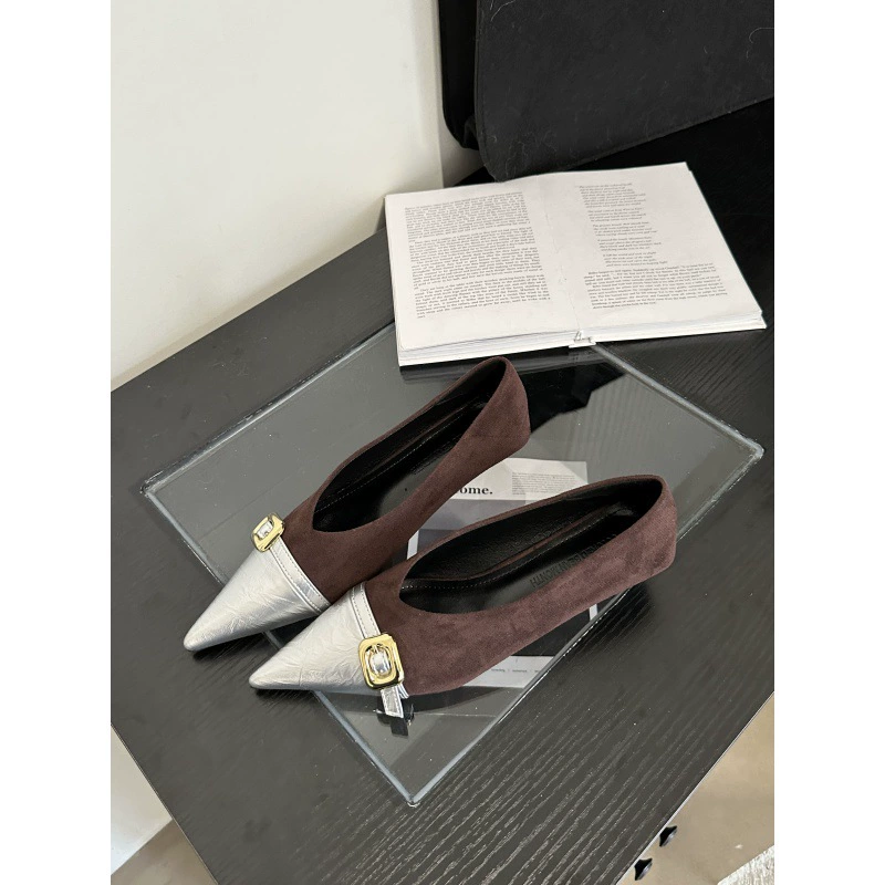 2023 осенние новые женские туфли модный темперамент европейский и американский стиль красивые остроконечные туфли на каблуках