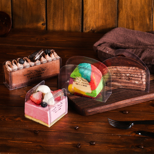 Triangular layer cake spacer transparent pet mousse rim U-shaped cake roll rim baking packaging wholesale