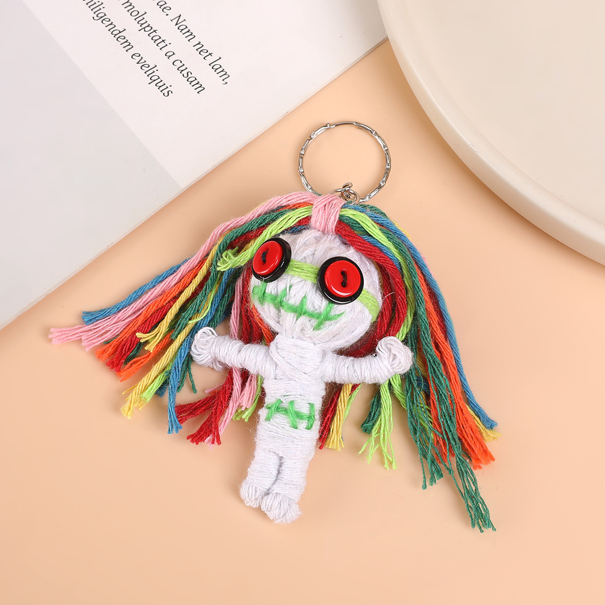Lana hecha a mano malvada muñeca bruja muñeca decoración navideña ambiente regalo llavero Halloween