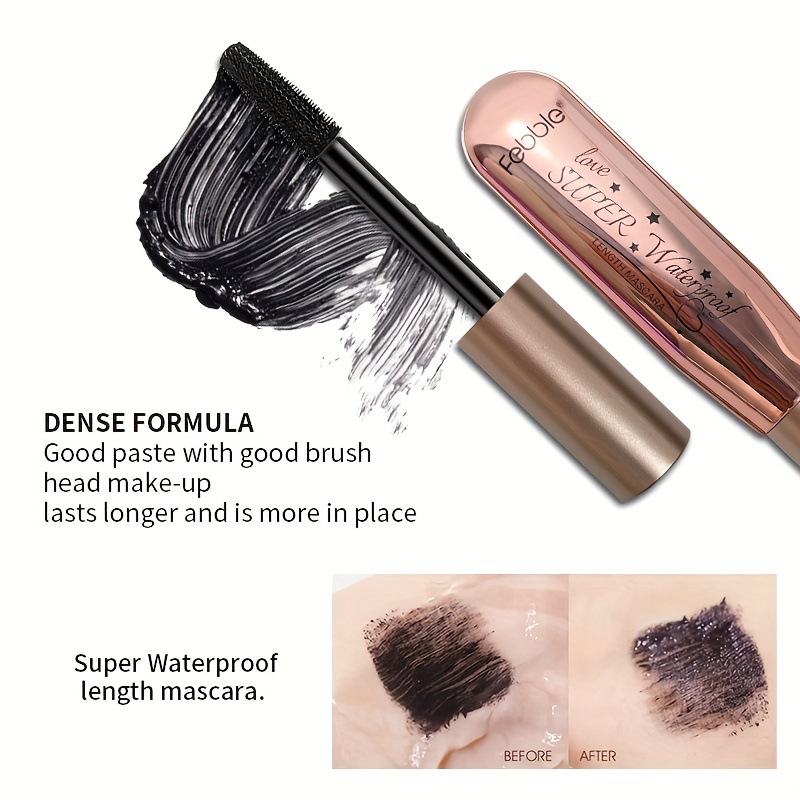 USHAS Offre Spéciale Teinture Oeil Noir Noir Fibre Imperméable Longue Enroulable, Naturel, Non Coloré_voghion.com