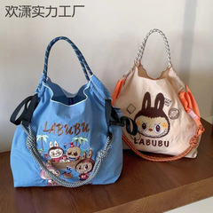 2025 夏の新日本刺繍防水ショッピングバッグかわいいショルダーメッセンジャーバッグ女性のカジュアル多用途