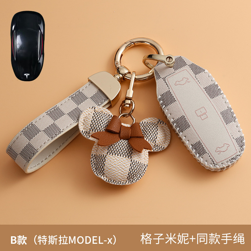 격자 무늬 B [가방 + 격자 무늬 미니 + 로프]