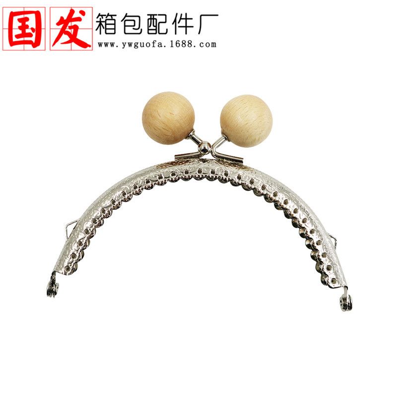 Orejas 10.5CM semicircular encaje de madera en relieve oro al por mayor plata 20MM madera maciza 4 colores cabeza de caramelo