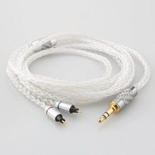8芯纯银2pin 0.78mm双针耳机升级线BL03 V80 KZ 4.4平衡线2.5卡侬