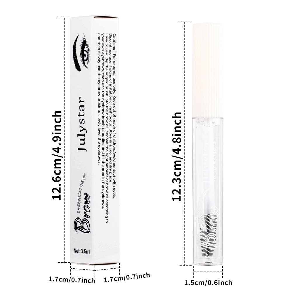 Julystar Eyebrow Gel is a water-resistant, non-smudging, natural and three-dimensional liquid that dries quickly Item Picture