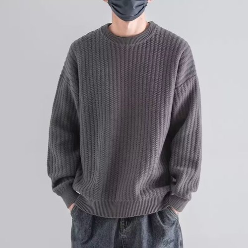 Stylish unisex spring new arrival Japanese retro knit sweater for versatile casual wear, suitable as a base layer or outerwear.
