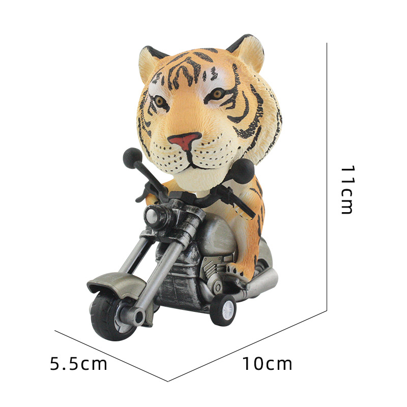 Transfronteriza Amazon modelo animal motocicleta modelo animal cabeza giratoria locomotora inercia adelante coche de juguete