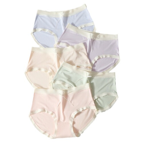 Lactic acid bacteria 40 pieces tightly fitting human cotton middle waist invisible ultra-thin women's underwear breathable high elastic triangle pants factory direct sale