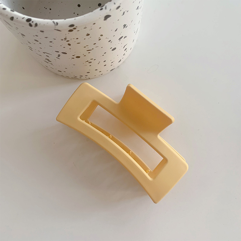 Pinza para el cabello de placa de color coreano ins Maillard, pinza para el cabello de color té con leche de otoño e invierno, pinza para el cabello grande de textura simple