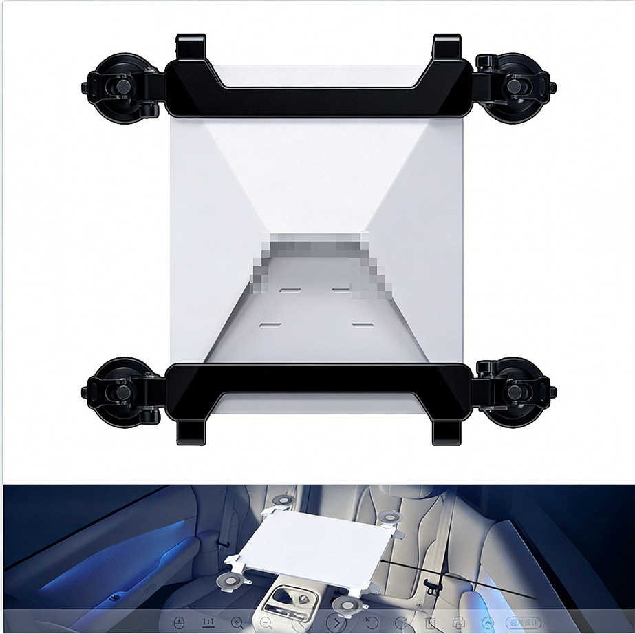 Amazon Cross-Border Mini Car Suction Cup Mount Mini Sunroof Abs Suction Cup Mount Car Roof Rack Mount in Stock