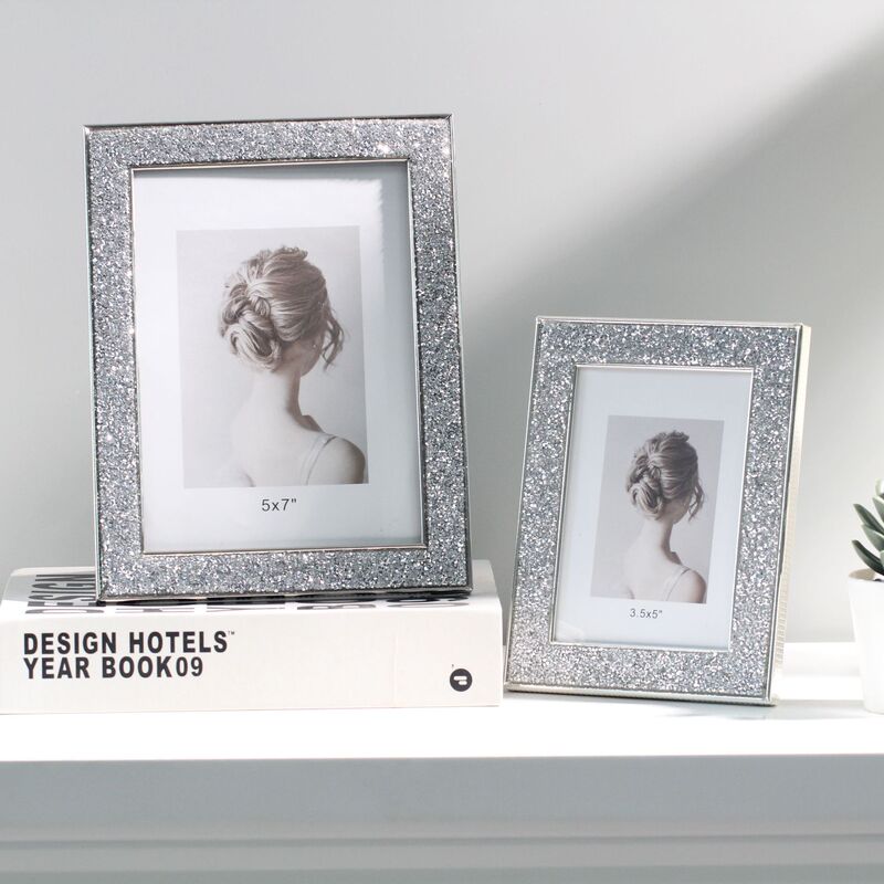 Cross-border new, light luxury simple crystal metal photo frame home decoration wedding photo frame high sense table