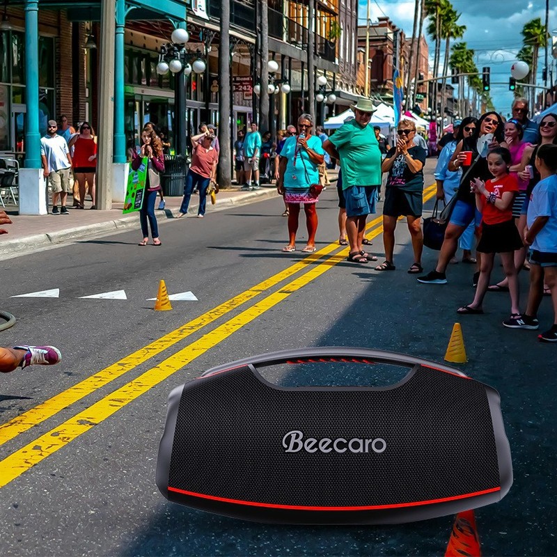 Beecaro ワイヤレス Bluetooth 屋外ポータブルポータブルオーディオボックスハイパワースクエアダンスサブウーファー防水|undefined
