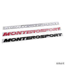 适用于新三菱蒙特罗MONTEROSPORT车标机盖车头英文字标立体装饰贴