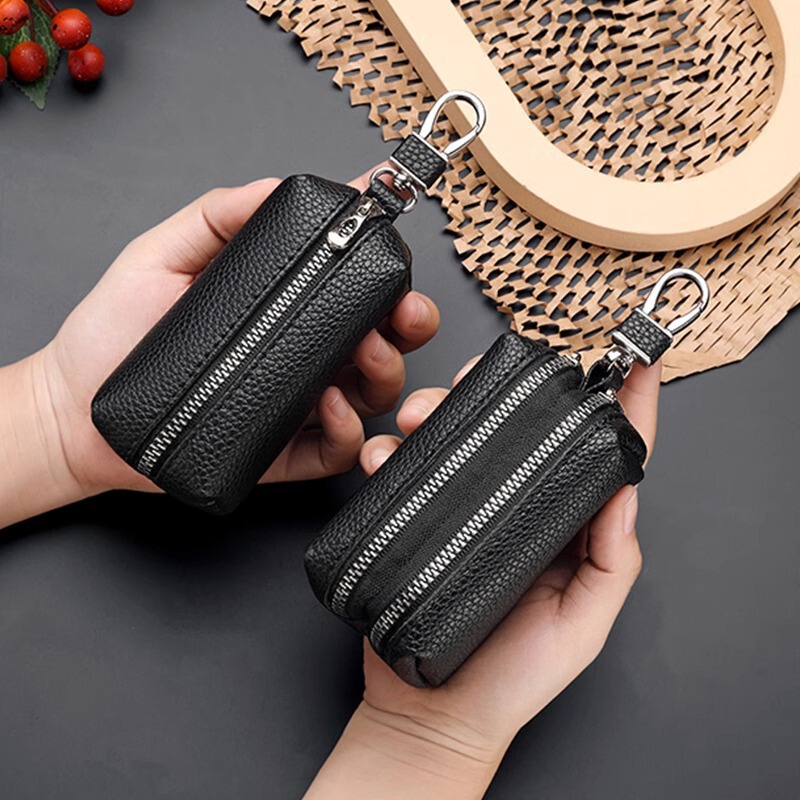 Key Bag Men's Large-Capacity Car Key Storage Bag Coin Purse Soft Leather Multi-Functional Key Bag 2026 New Model
