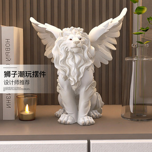 Nordic lion crafts decoration light luxury hallway living room TV cabinet wine cabinet model room decoration desktop decoration