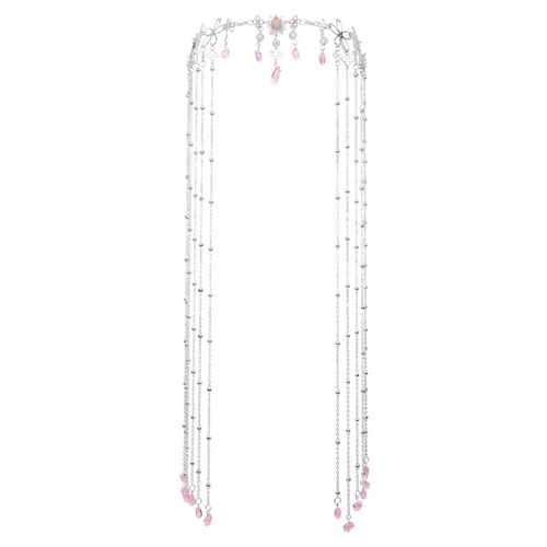 Head curtain hair accessory internet celebrity same style flower tassel eyebrow pendant retro fairy water drop hairpin denomination decorated Hanfu ancient style
