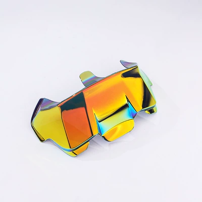 Tail Wing Lens Air Duct — Dəbilqə (Kaska) aksesuarları - gold-red-with-3m-glue