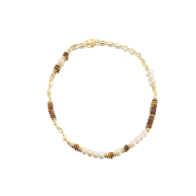 Collar de perlas de agua dulce natural de lujo ligero collar de collar de perlas de nicho de moda de alto nivel collar de oro de 18 quilates joyas image 5