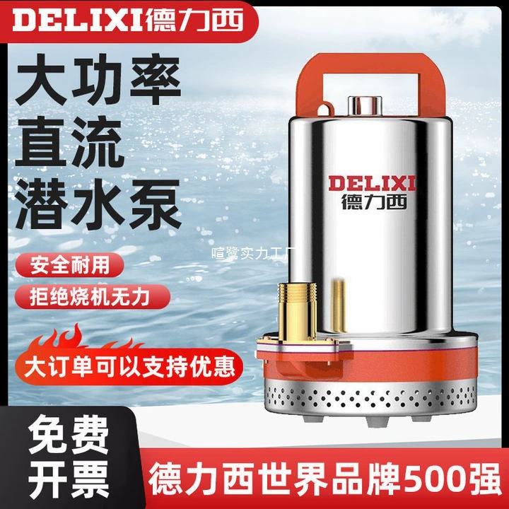 Погружной насос Delixi постоянного тока 12v24v48v60v, аккумулятор, бытовой небольшой электромобиль, сельскохозяйственный ирригационный насос