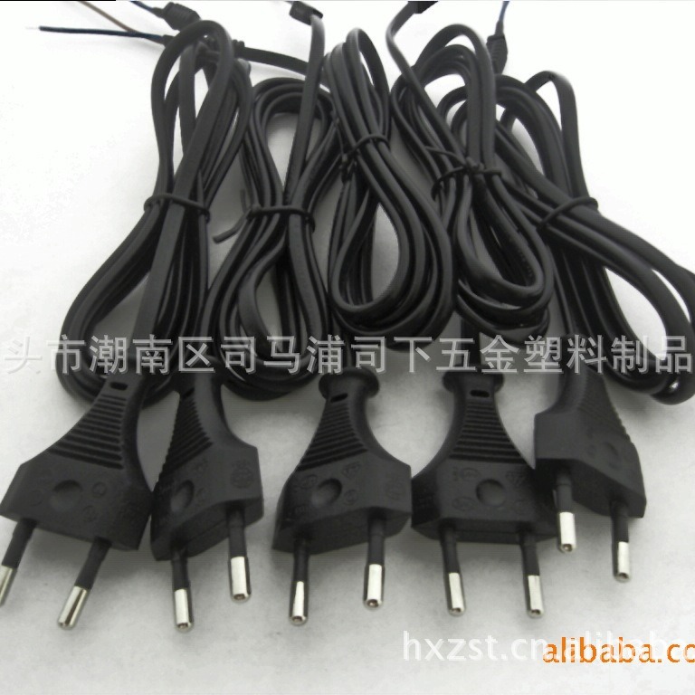 欧规电源线2圆插脚 国标led电源线 品质二插电源线 电源线厂家