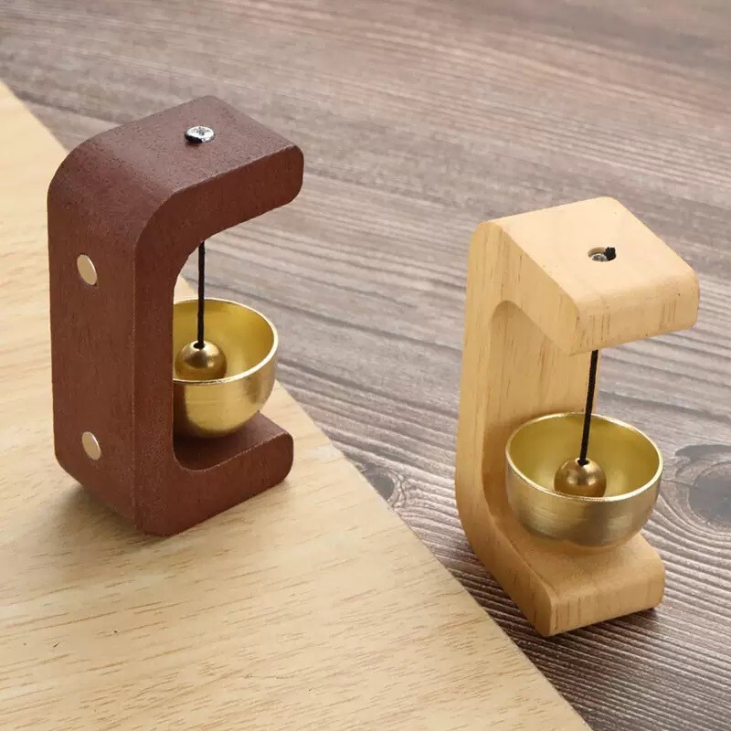 Dopamine Wooden Bell Doorbell Entrance Door Opening Reminder Wind Chime Decoration Creative Simple Natural Wood Crafts