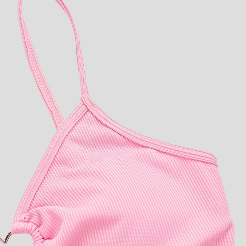 2023 AliExpress Amazon traje de baño europeo y americano Correa mujer de tres puntos bikini sexy hueco triángulo traje de baño