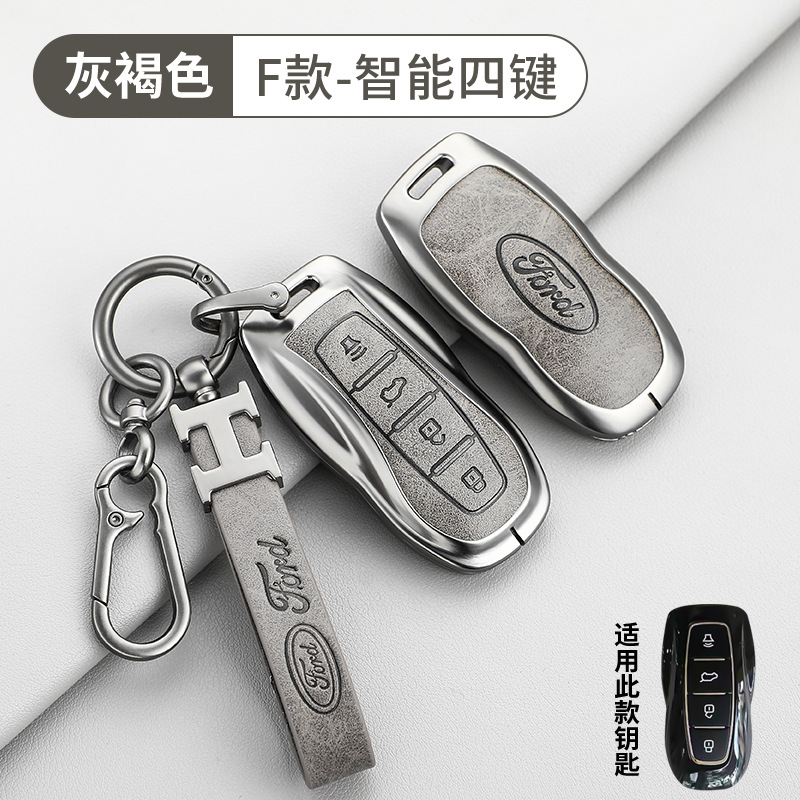 F 스마트 4 버튼 레트로 그레이 다크 브라운 쉘 H 가죽 버클 D 버클 호스 슈