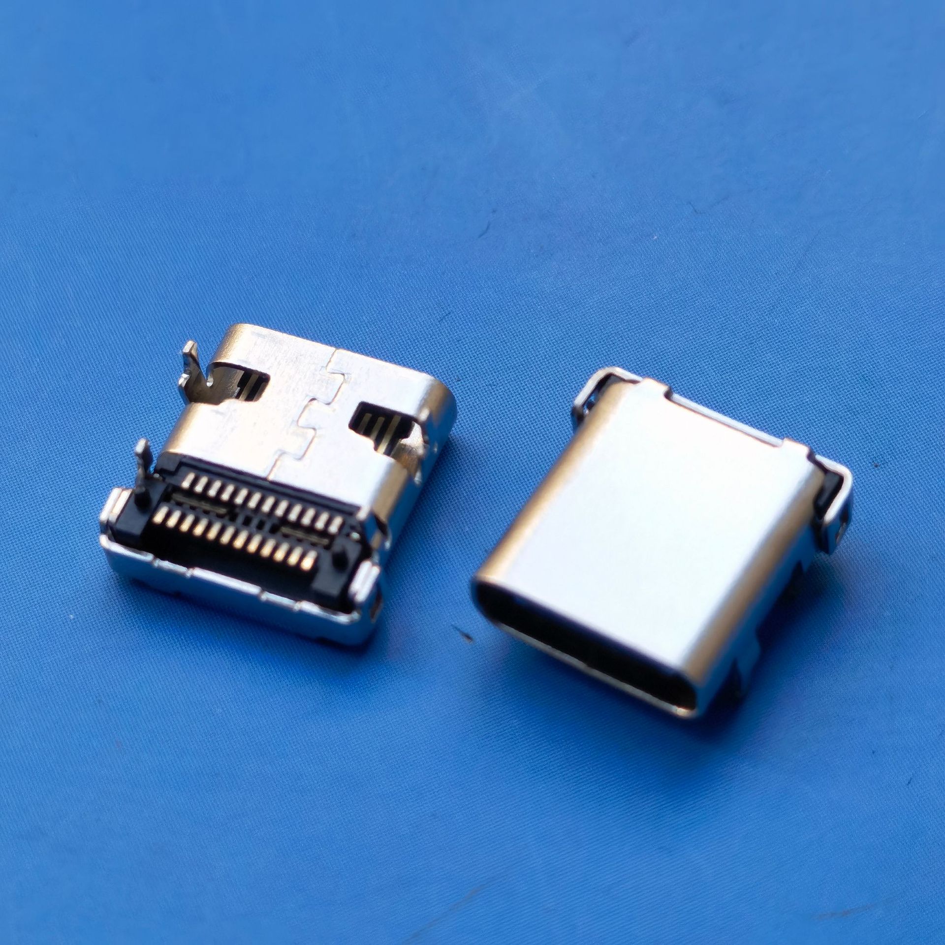 USB 3.1立贴6.5H TYPE-C母座 24P直立式180度贴片 24Pin贴板SMT-阿里巴巴