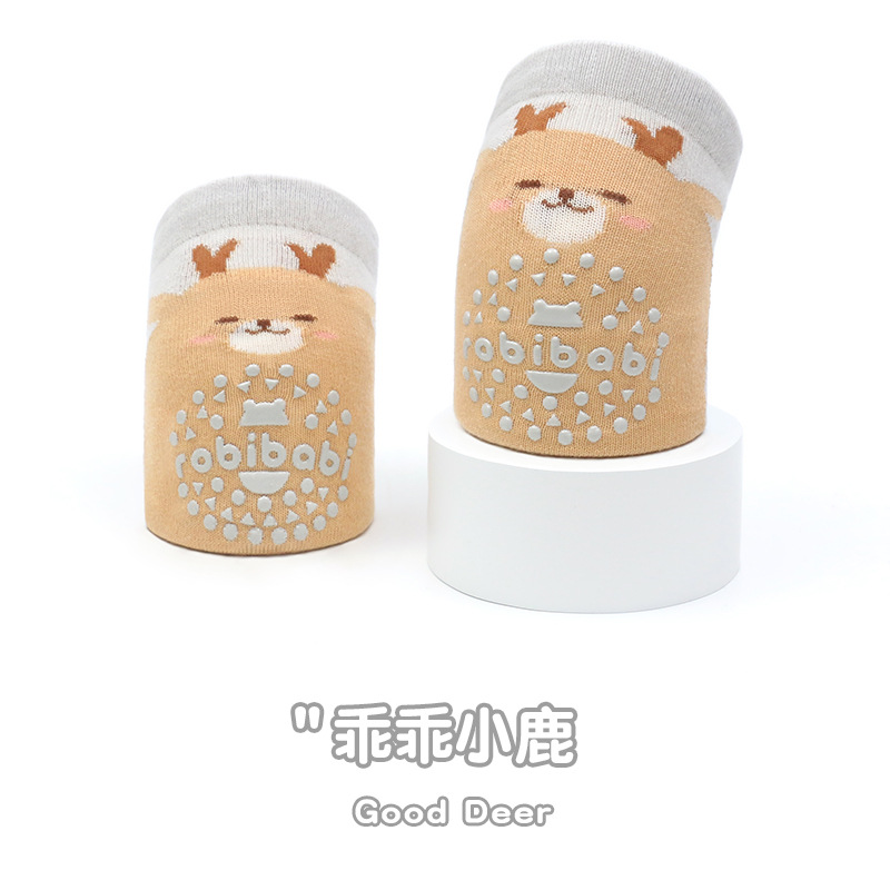 24 calcetines de punto resistentes a la caída de rastreo de estilo coreano para bebés y niños calcetines de bebé que dispensan rodilleras de dibujos animados sueltas antideslizantes