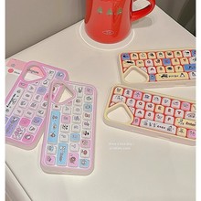 立体键盘造型卡通少女适用于苹果16promax手机壳15保护套14少女13