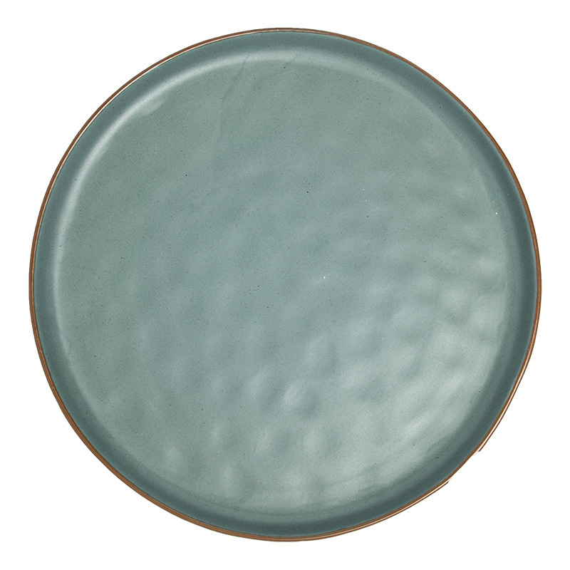 Plato de cerámica de alto valor Plato para filete Plato para el hogar Plato de verduras Plato de vajilla Plato grande de color sólido mate Plato occidental