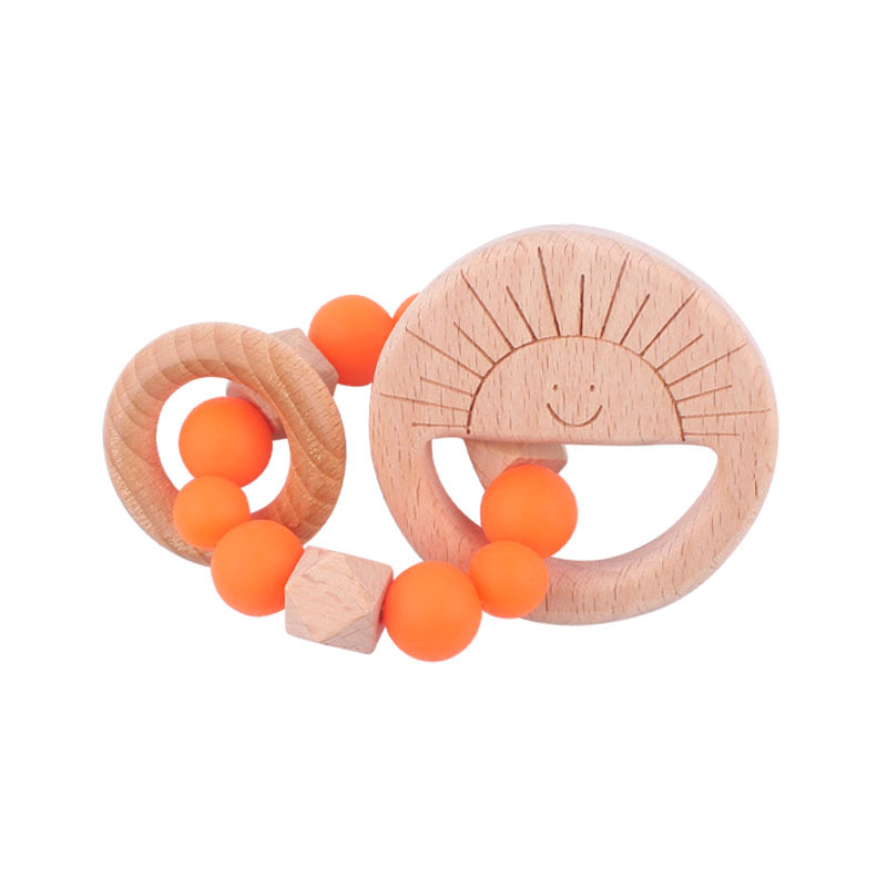 Nuevo bebé suministros de haya animal de dibujos animados chupete clip chupete Cadena de chupete teether traje bebé molar teether juguete