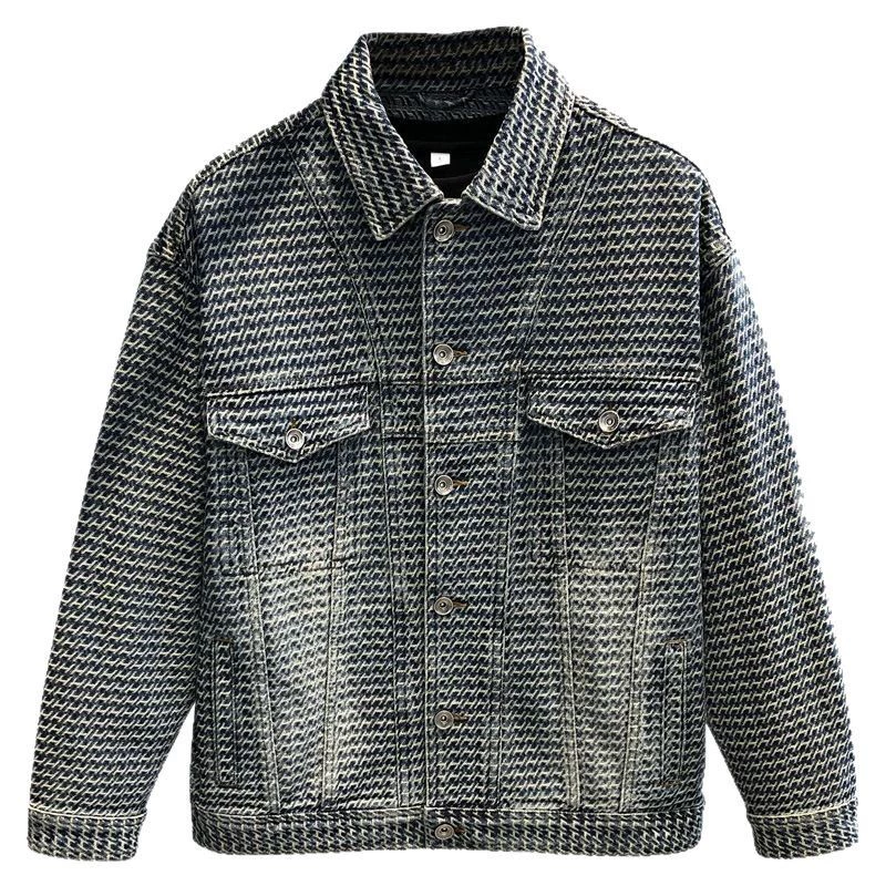 Retro denim jacket, french style, oversize