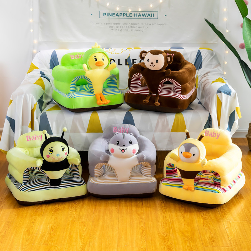 Baby Sofa Anti-Fall Seat Baby Learning to Sit Artifact Enlarged and Thickeneded Tatami Cartoon 3 to 9 Months Dining Chair