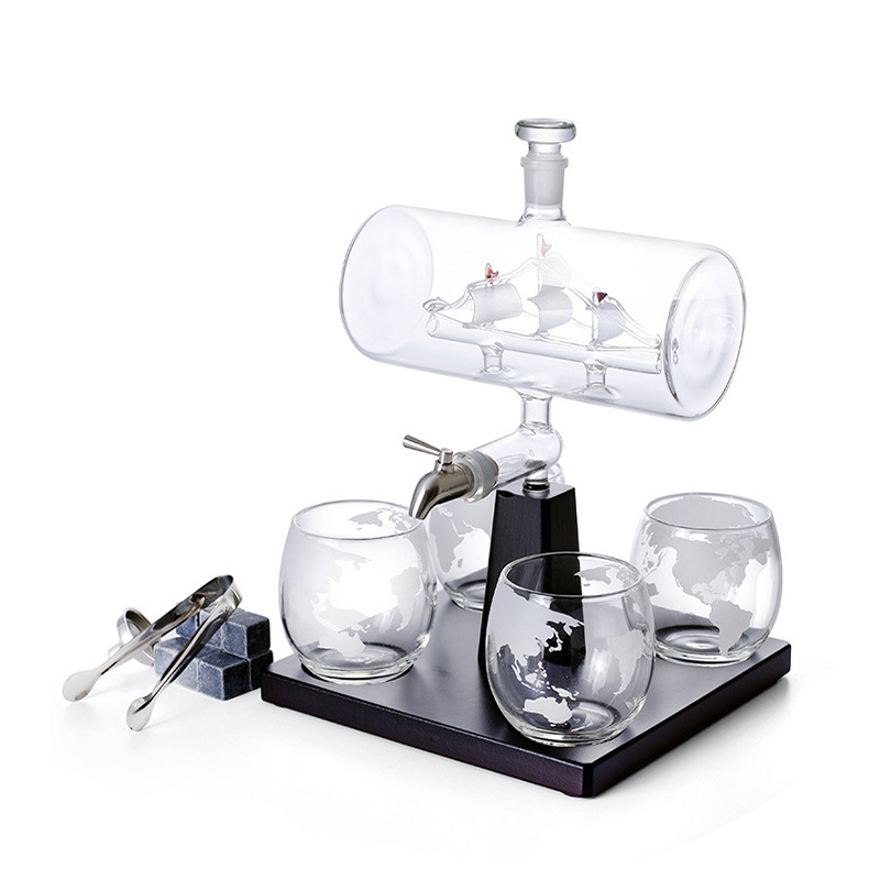 Botella de burbuja suave de entrega de una pieza fabricante de vino de ginseng de forma especial borosilicato decoración creativa botella de vidrio vacía