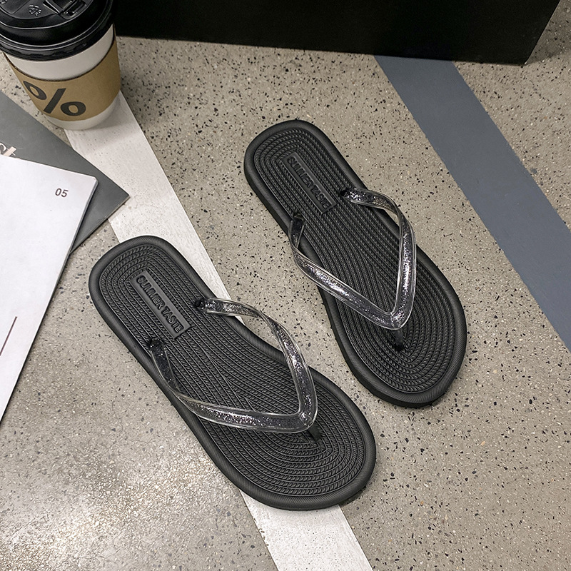 Zapatillas de flip flop para mujeres de moda brillante y fresca nueva moda para viajar en verano a la playa para usar zapatillas