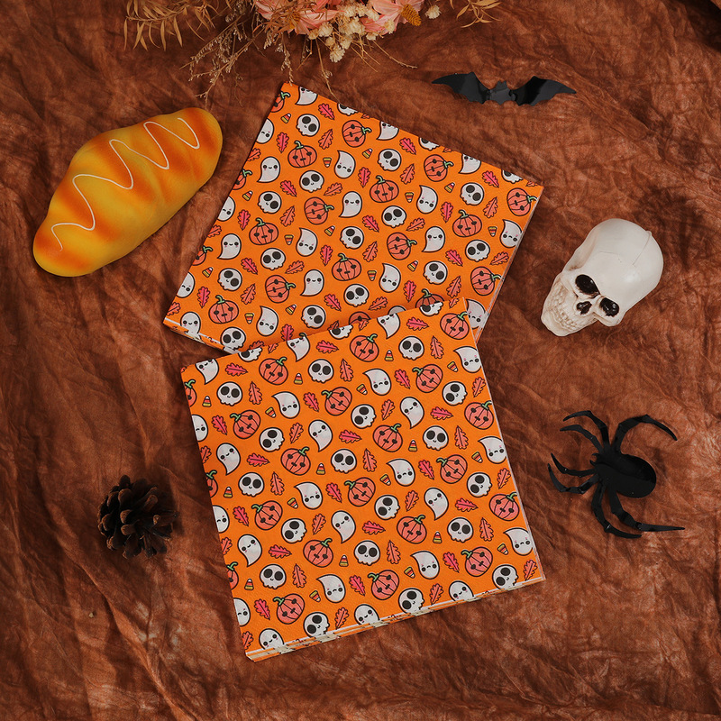 Halloween Pumpkin Print Party Napkins Native Wood Pulp Double-Layer Thickeneded Paper Towels Portable Napkins
