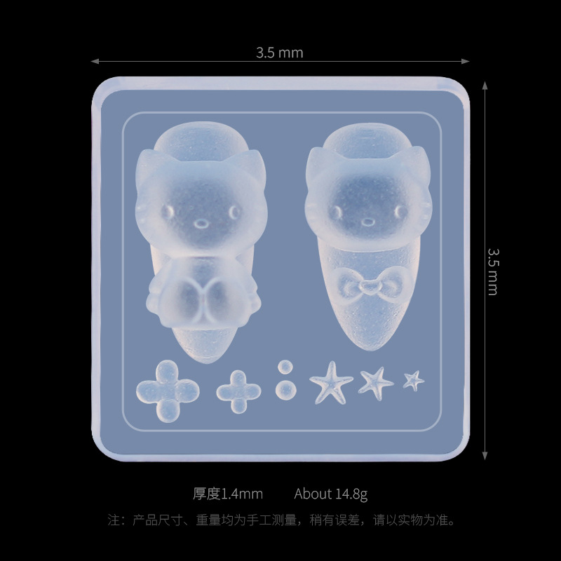 Molde de silicona para uñas transfronterizas, encaje francés, dibujos animados, flores, tulipanes, mariposas, uñas, joyas, herramientas al por mayor