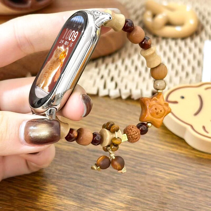 Original Cute Star Cat Watch Strap Suitable for Xiaomi Mi Band 10/9Pro Watch 7/8/9 Wristband 7 Sandalwood Nfc