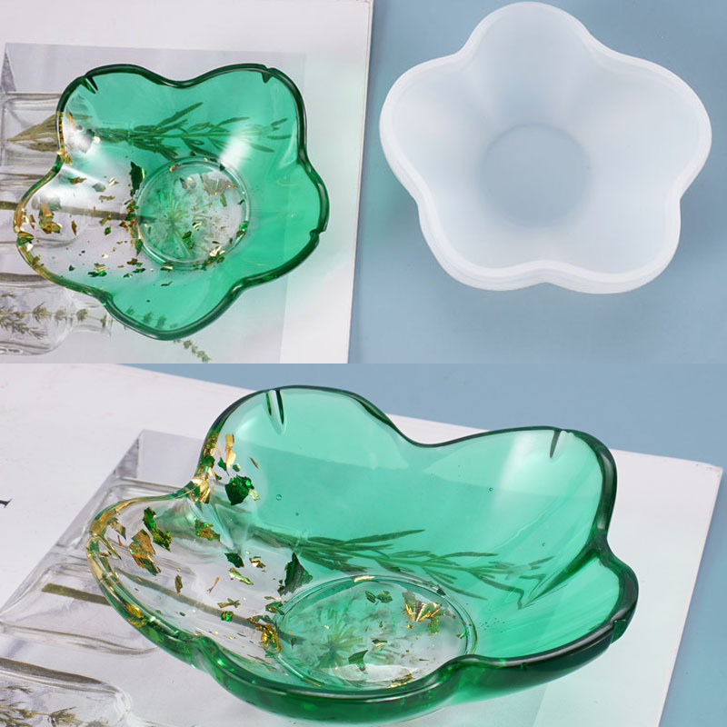 Flower Bowl Plate Resin Mold for DIY Cra...