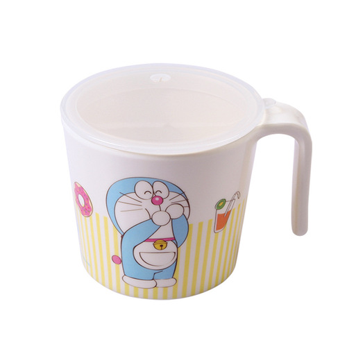 Genuine cartoon children's water cup for baby drinking water learning cup household cup with lid scale milk cup tableware wholesale