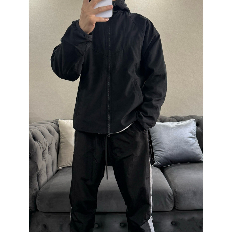 Spring New Style 2026 Trendy Men's Windbreaker Hooded Simple Jacket Men's Fashion Casual Sports Top Coat
