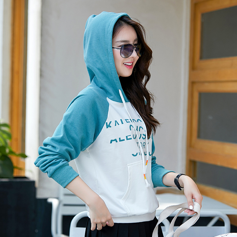 Clearance Women's Hooded 2026 Spring Korean Style Long-Sleeve Trendy Cartoon Sweatshirt Urban Casual Versatile 3006-1