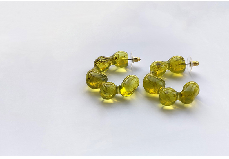Fashion C Shape Arylic Earrings